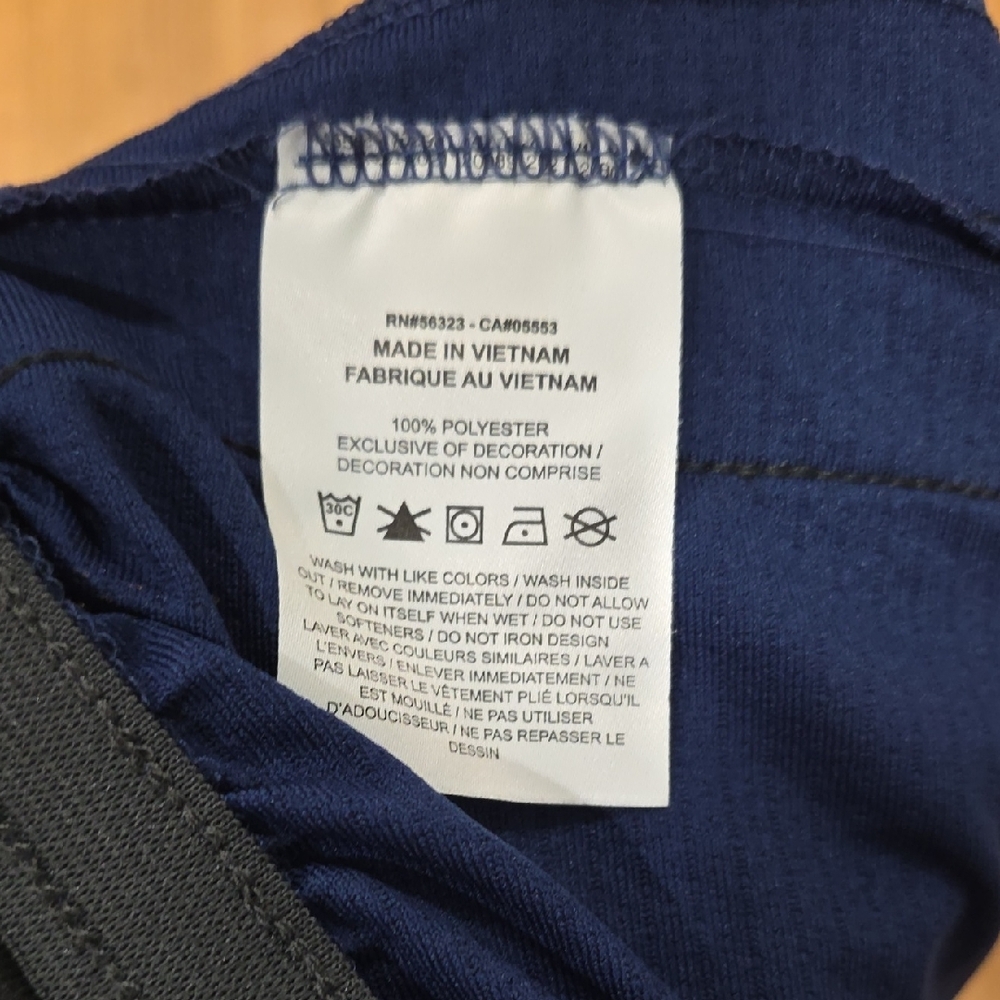 Nike Dark Blue Sports Shorts with White Trim - Picture 5 of 13